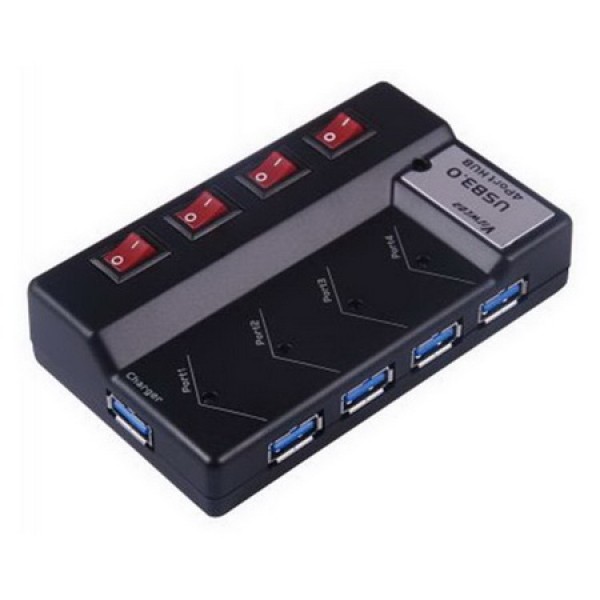 

Концентратор USB3.0 Viewcon VE324 Black 4хUSB3.0