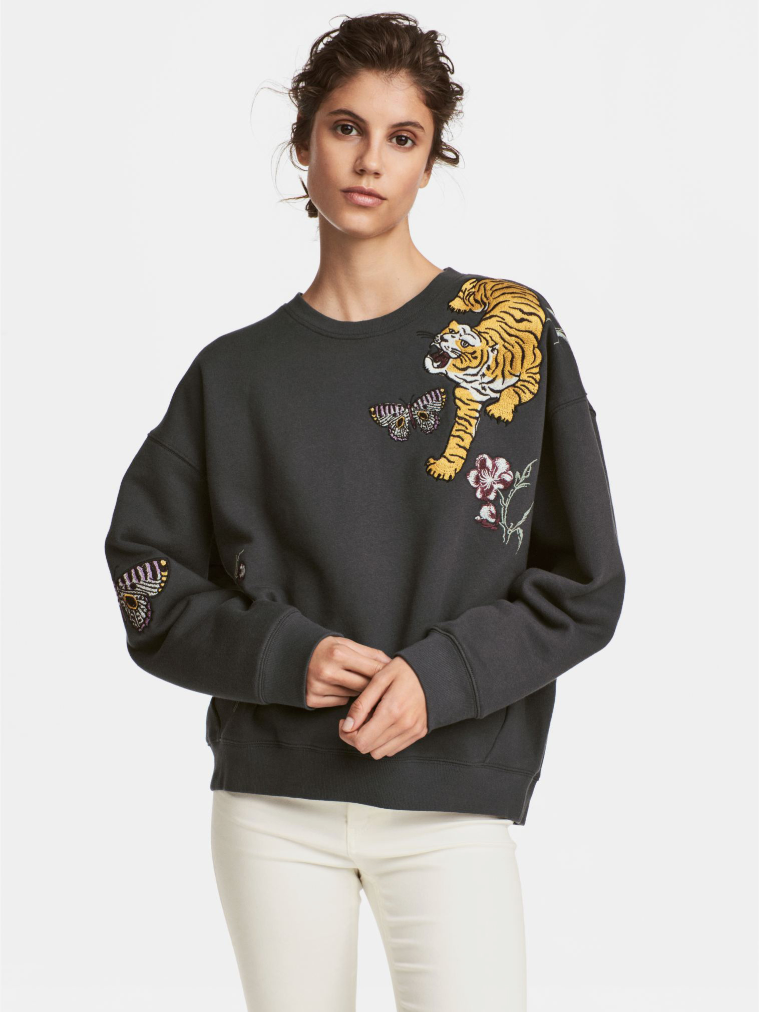 

Свитшот H&M 404-5514736 XS Темно-серый