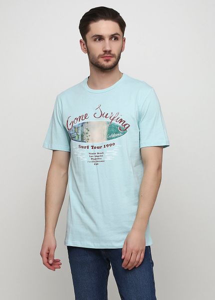 

Футболка мужская JACK&JONES L Голубая (1077-128)