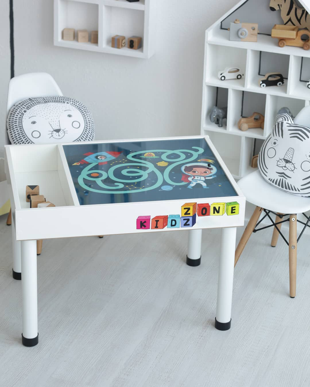 

Детский световой стол песочница KidzZone Стандарт+ Белый