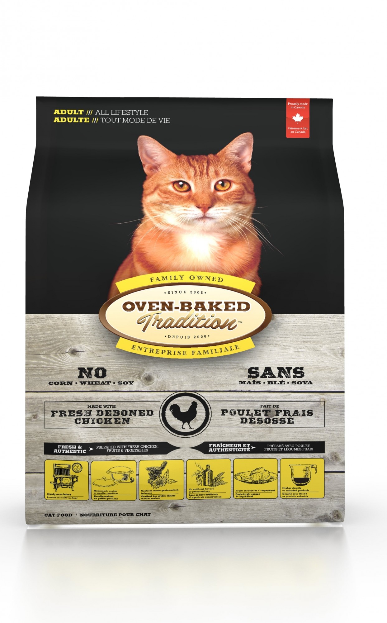 

Сухой корм для котов Oven-Baked Tradition Cat Adult Chiken со свежим мясом курицы 2,27 кг