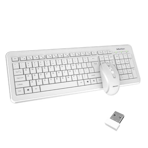 

Клавиатура беспроводная Wireless Meetion MT-C4120 USB RUS + Мышь Wireless Белый