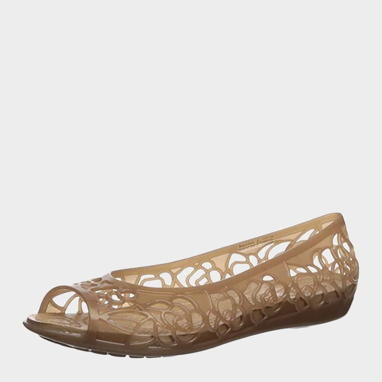 Crocs isabella jelly flat shop bronze