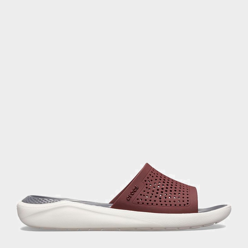 

Шлепанцы Crocs Jibbitz LiteRide Slide 205183-616-M8/W10 41-42 25.5 см Бордовые