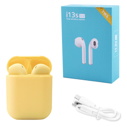 

Беспроводные bluetooth-наушники i13S ProStar 5.0 с кейсом, yellow