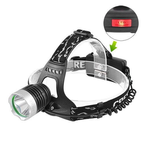 

Фонарь налобный Police XQ-15-T6, ЗУ 220V/12V, 2x18650, signal light, Box