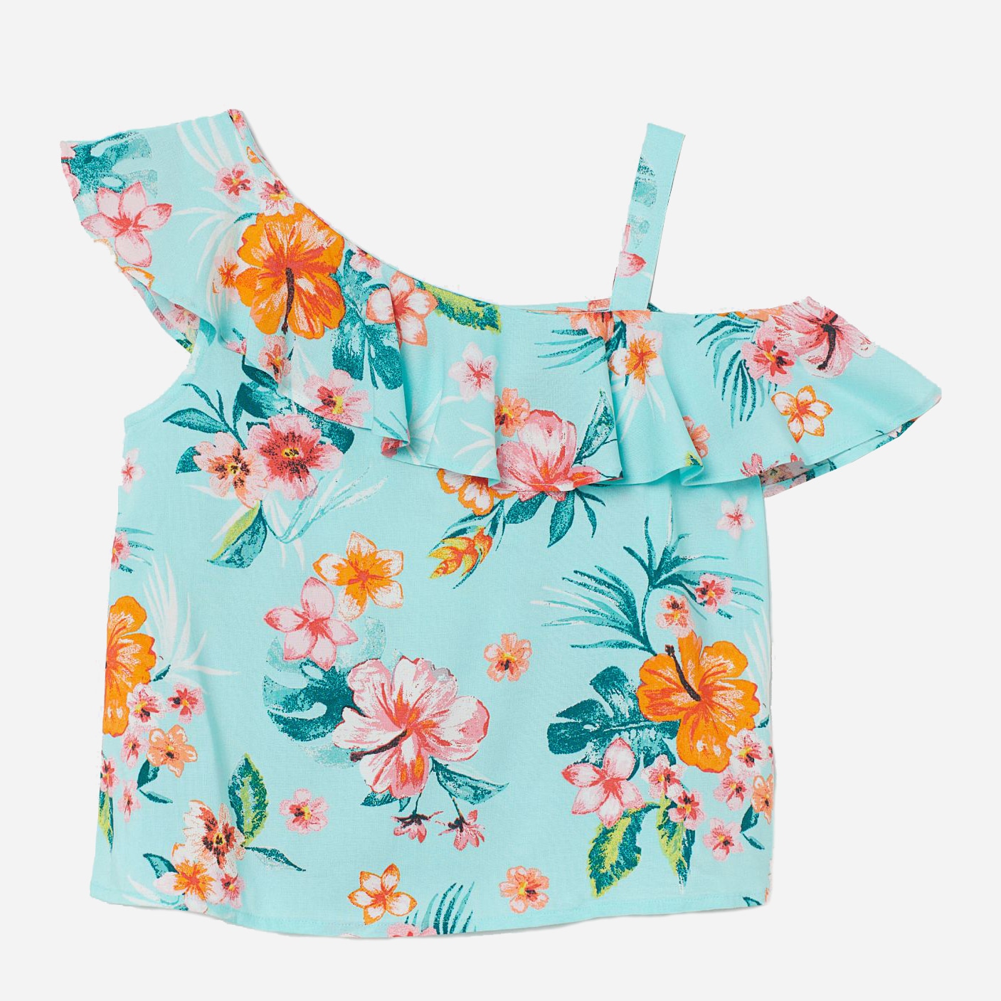 

Блузка H&M 1703-8180121 152 см Бирюзовая в цветы