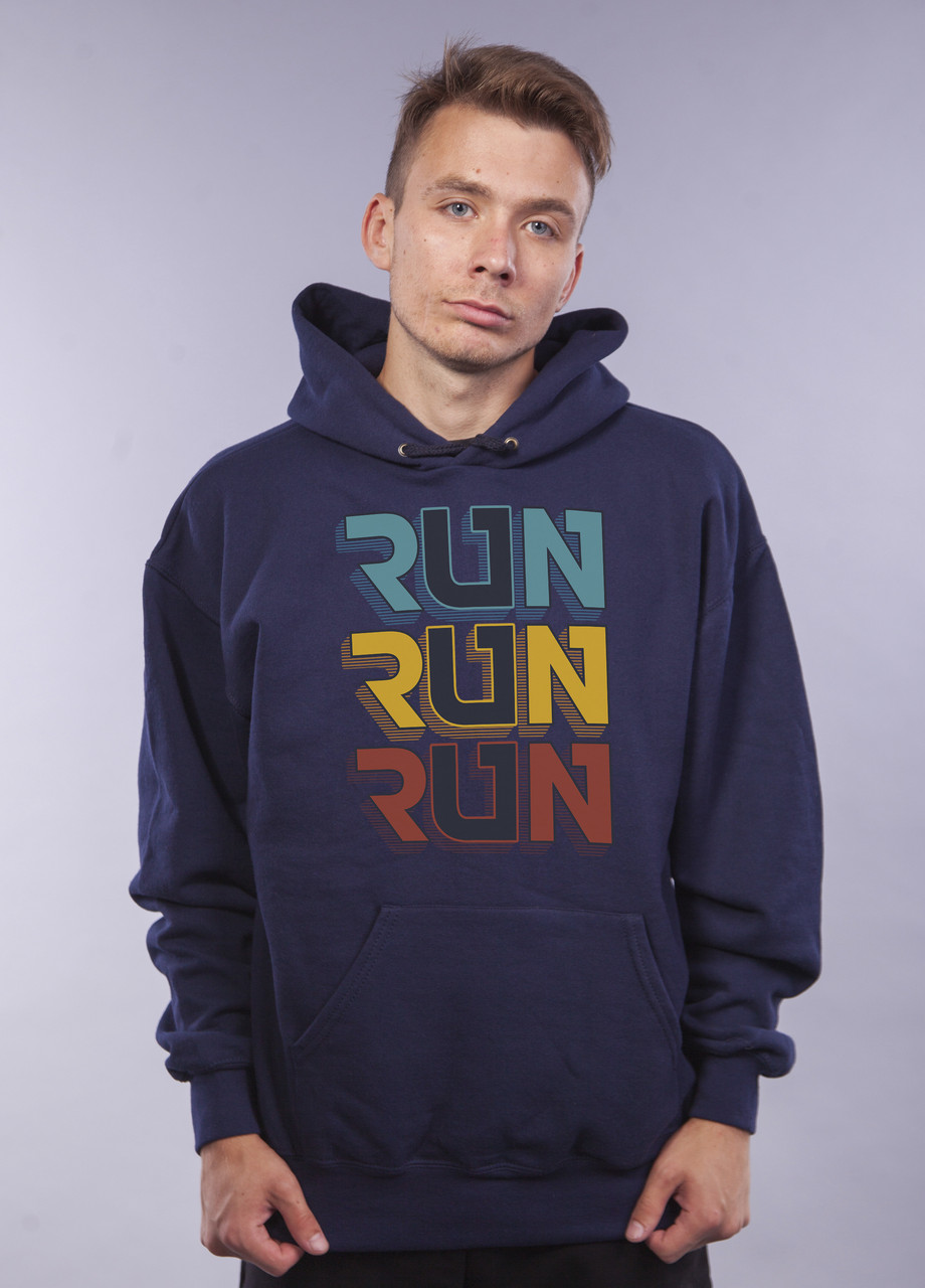 

Толстовка тёмно синяя LOYS "Run Run Run" XXL