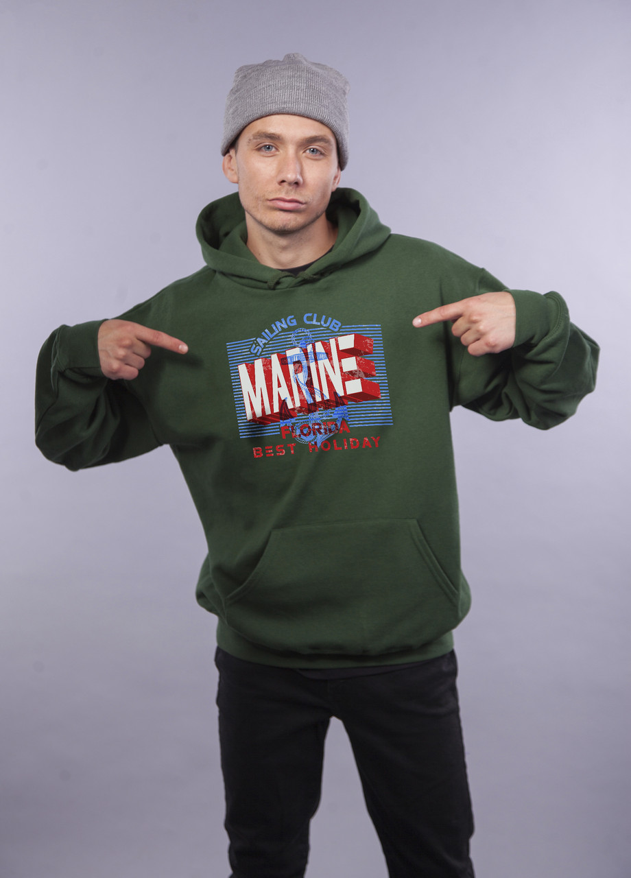 

Толстовка тёмно зелёная LOYS "Marine" XXL