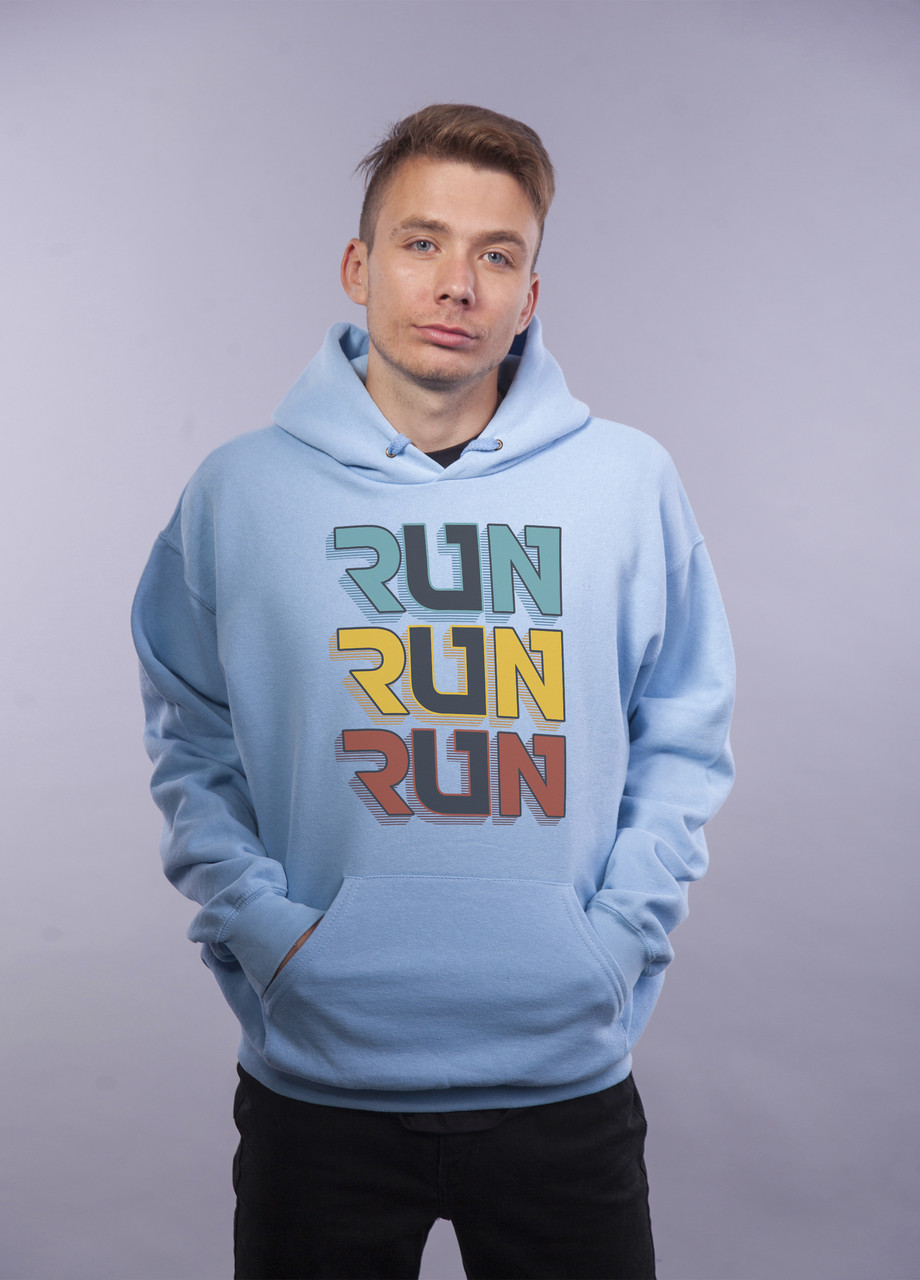 

Толстовка Голубая LOYS "Run Run Run" XXL