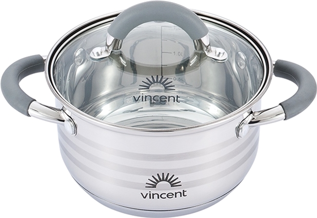 

Кастрюля Vincent с силиконом на ручках 16 см 1.9 л (VC-3179-16)