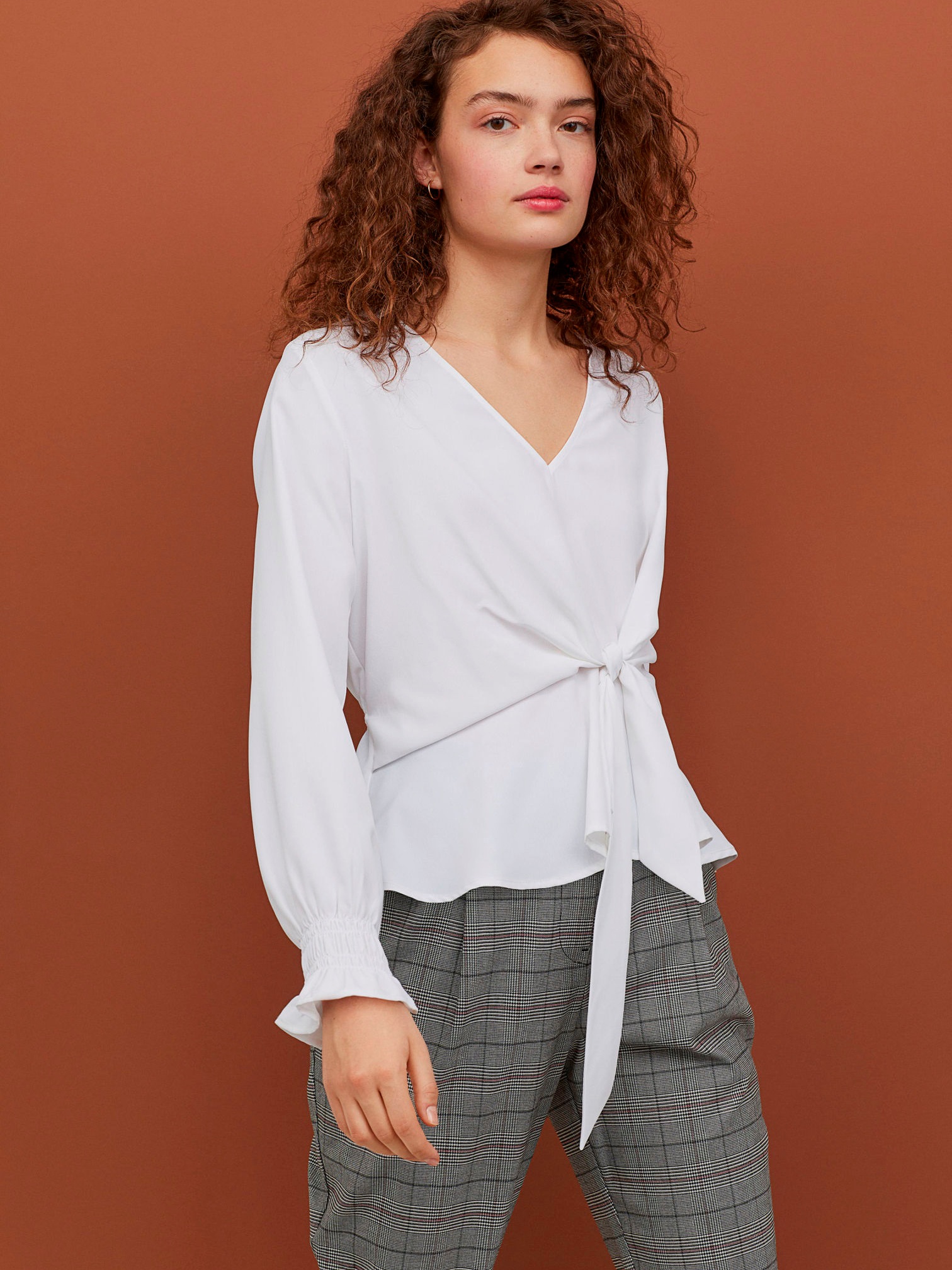 

Блузка H&M 0722750-9  Белая, Блузка H&M 0722750-9 38 Белая