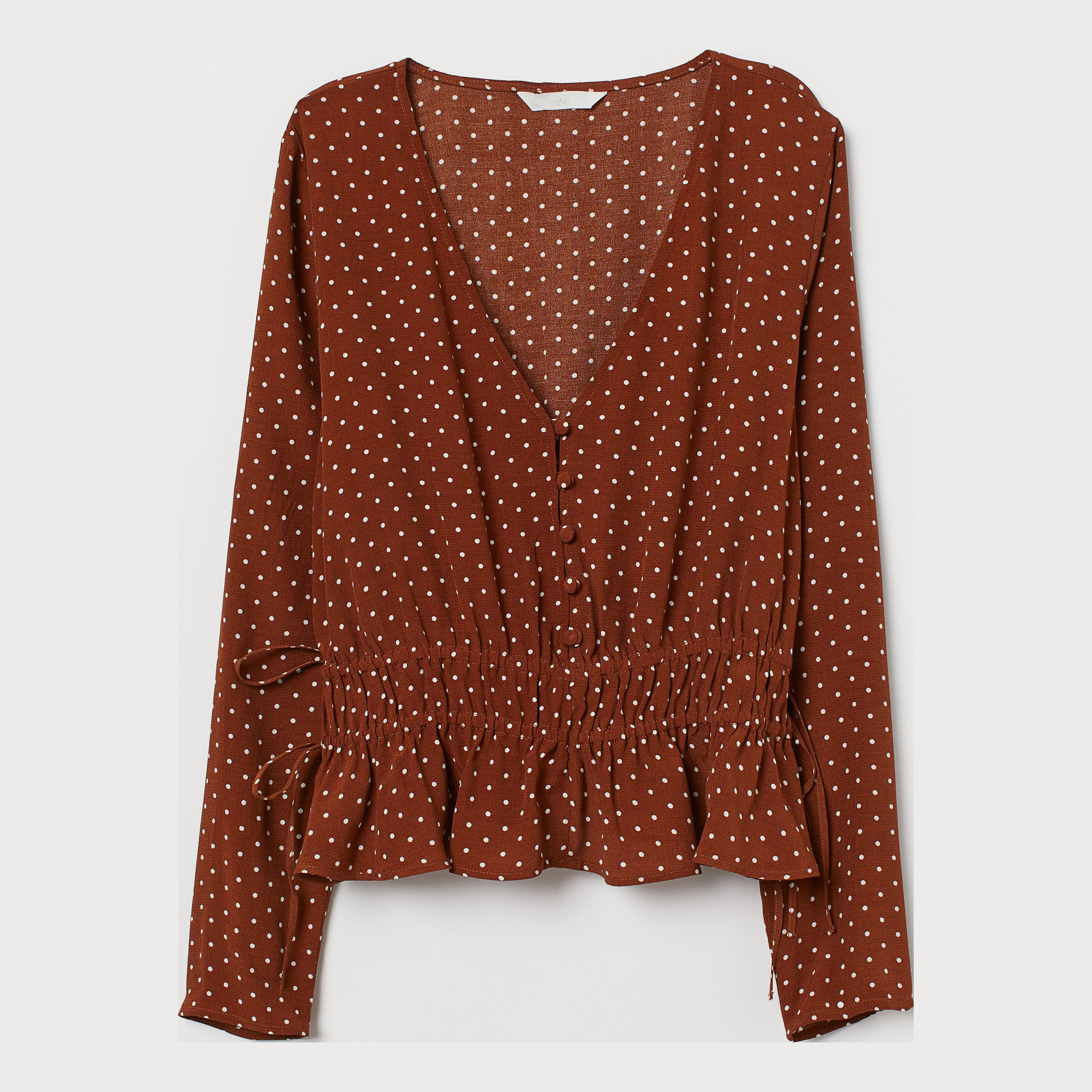 

Блузка H&M 0784485-0  Коричневая, Блузка H&M 0784485-0 38 Коричневая