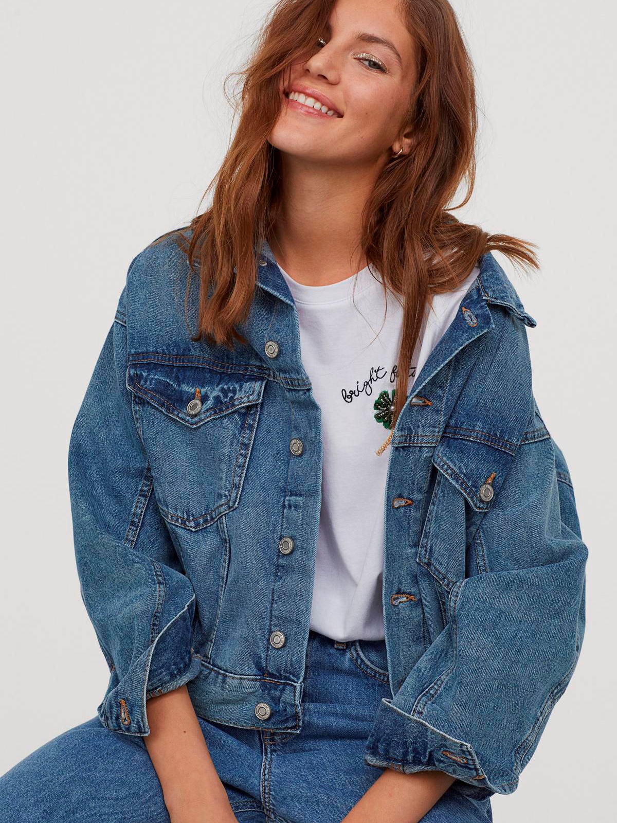 

Джинсовая куртка H&M 0831174-1 S Синяя
