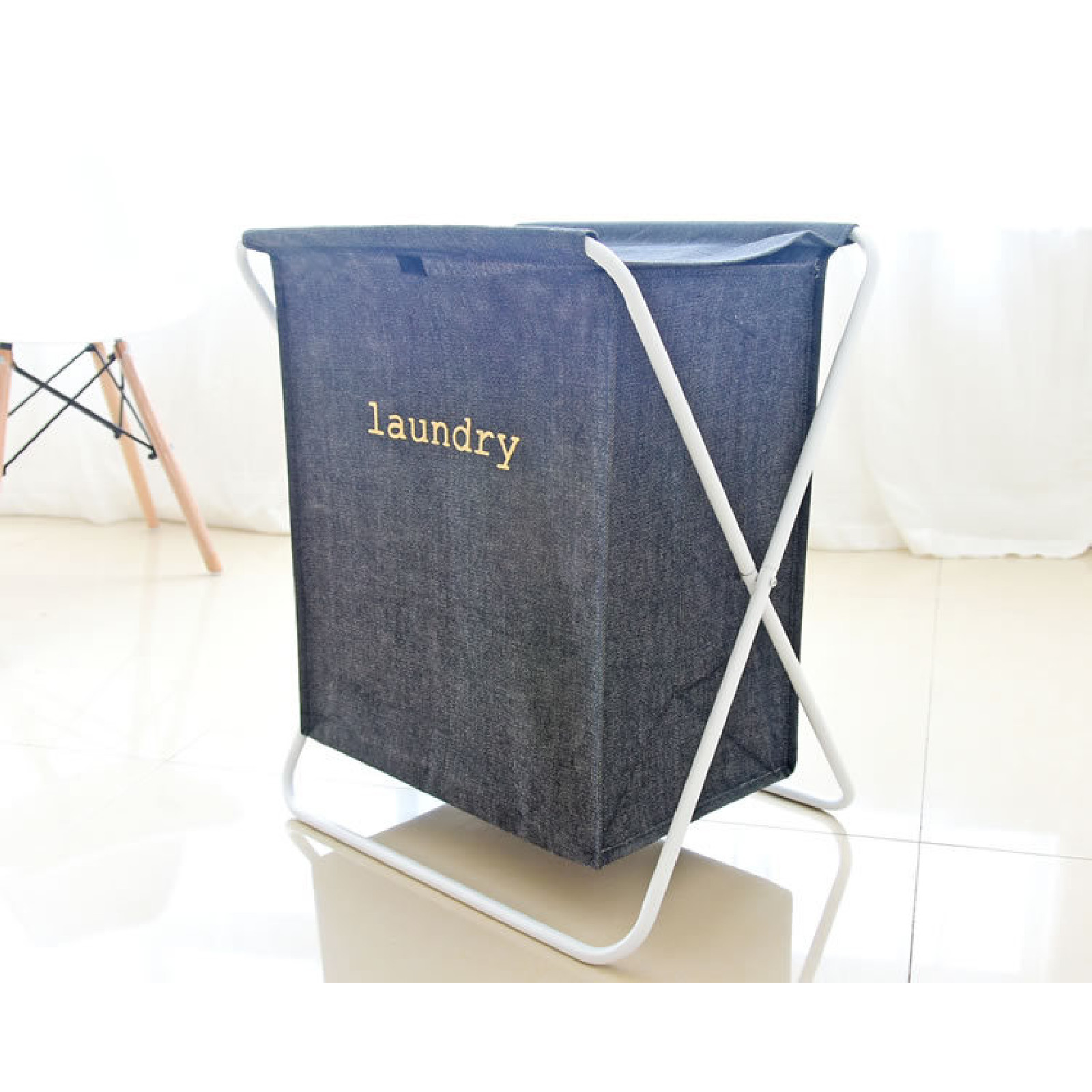 

Корзина-сумка для белья складная игрушек джинсовая Laundry