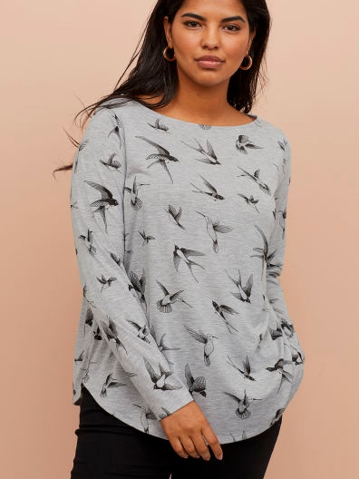 

Лонгслив H&M 0747863-9 L Серый