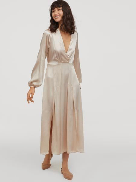 

Платье H&M 0712230-9 38 Бежевое