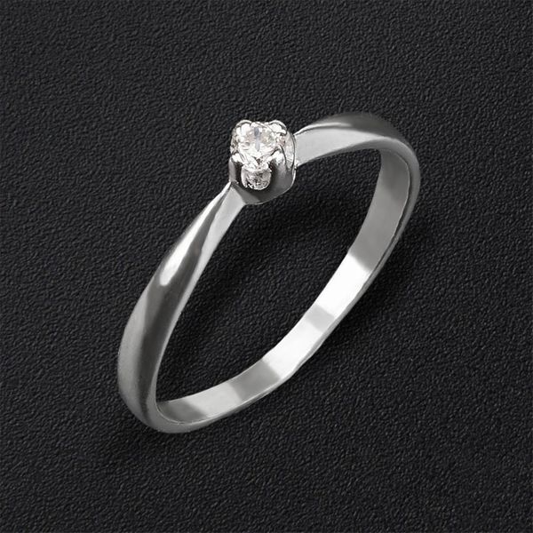 

Серебряное кольцо с фианитом 1016 14мм