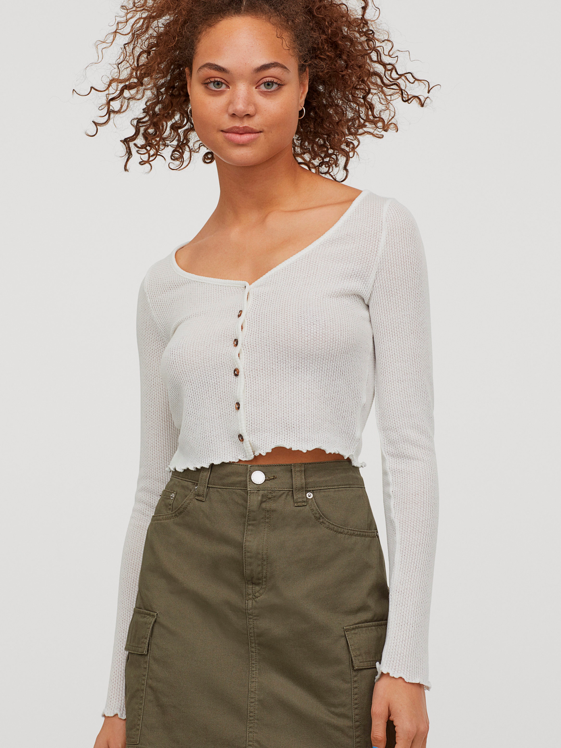 

Топ H&M 0801068-1  Белый, Топ H&M 0801068-1 S Белый
