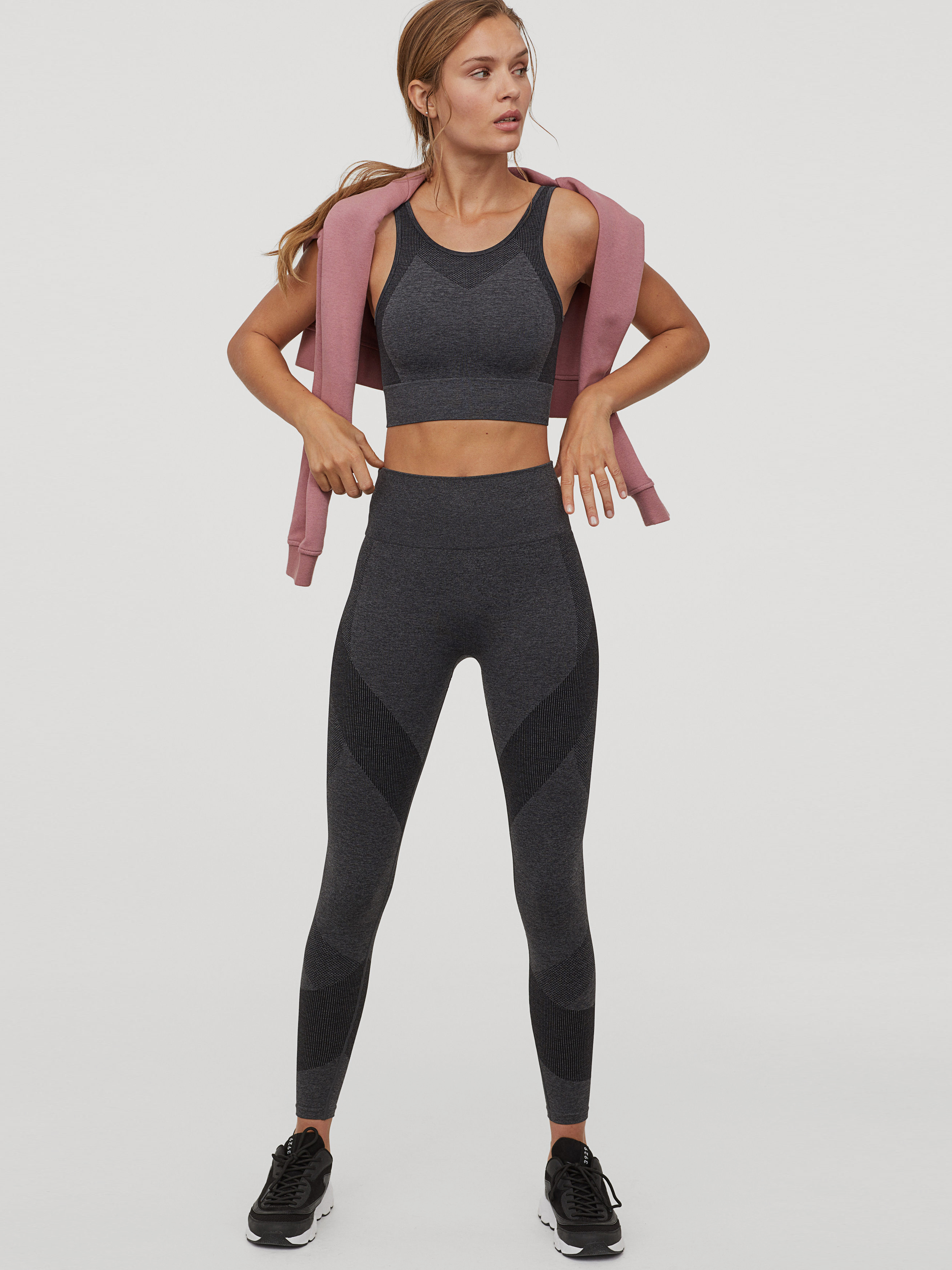 

Спортивные леггинсы H&M Sport 0794320-1 M Серые