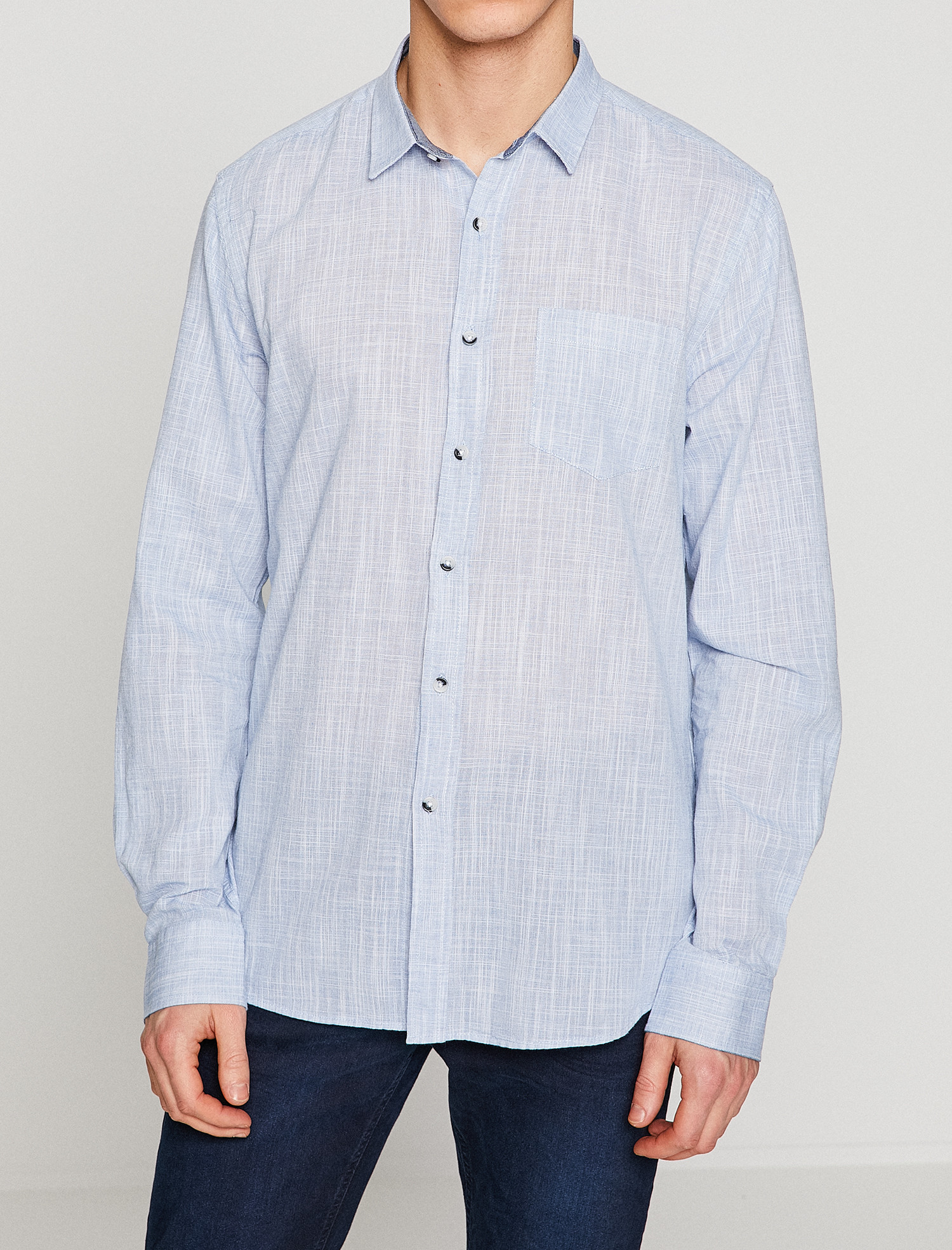 

Рубашка Koton 8YAM61624BW M Blue