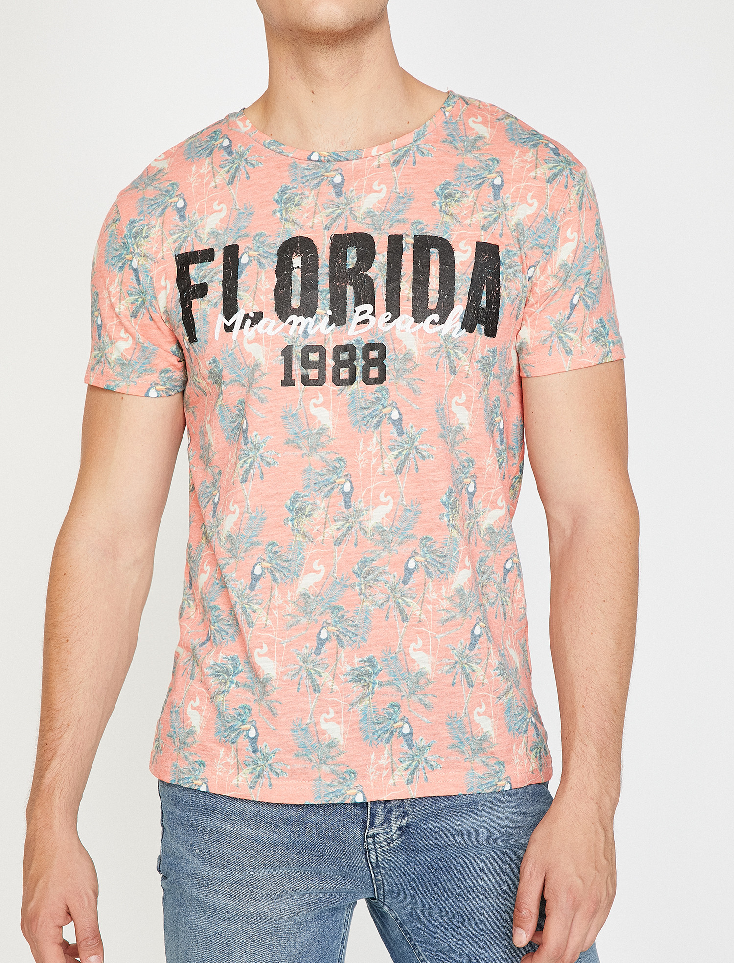 

Футболка Koton 8YAM11627CK L Orange Design