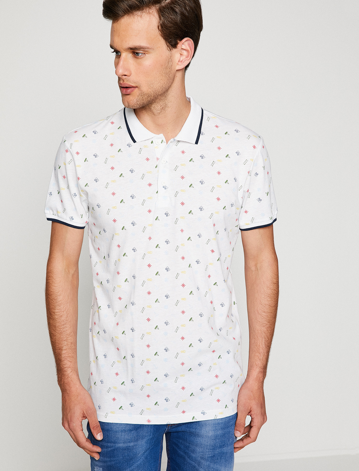 

Поло Koton 7YAM15473LK M White Design