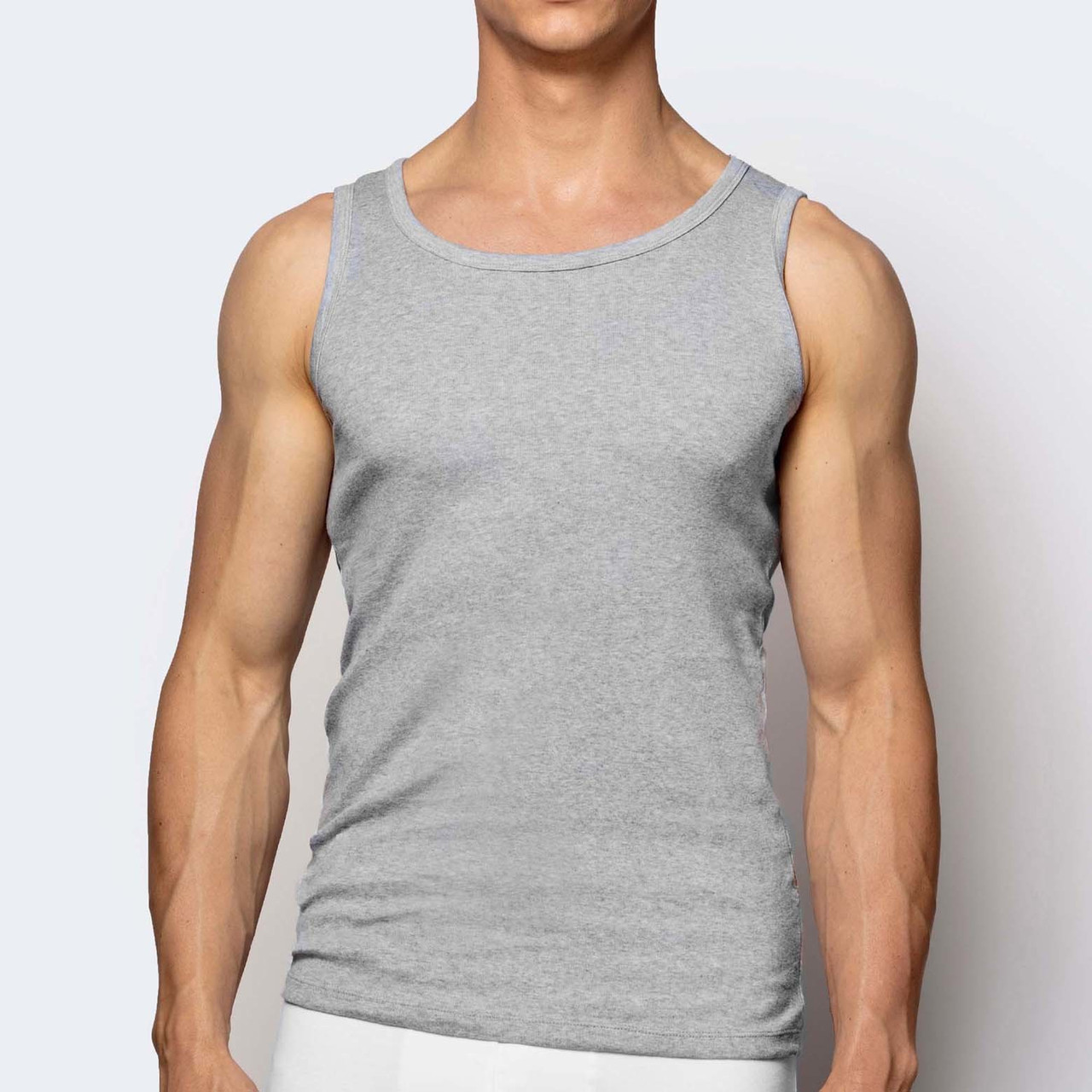 

Мужская майка хлопок Atlantic BMV-046 серый меланж M