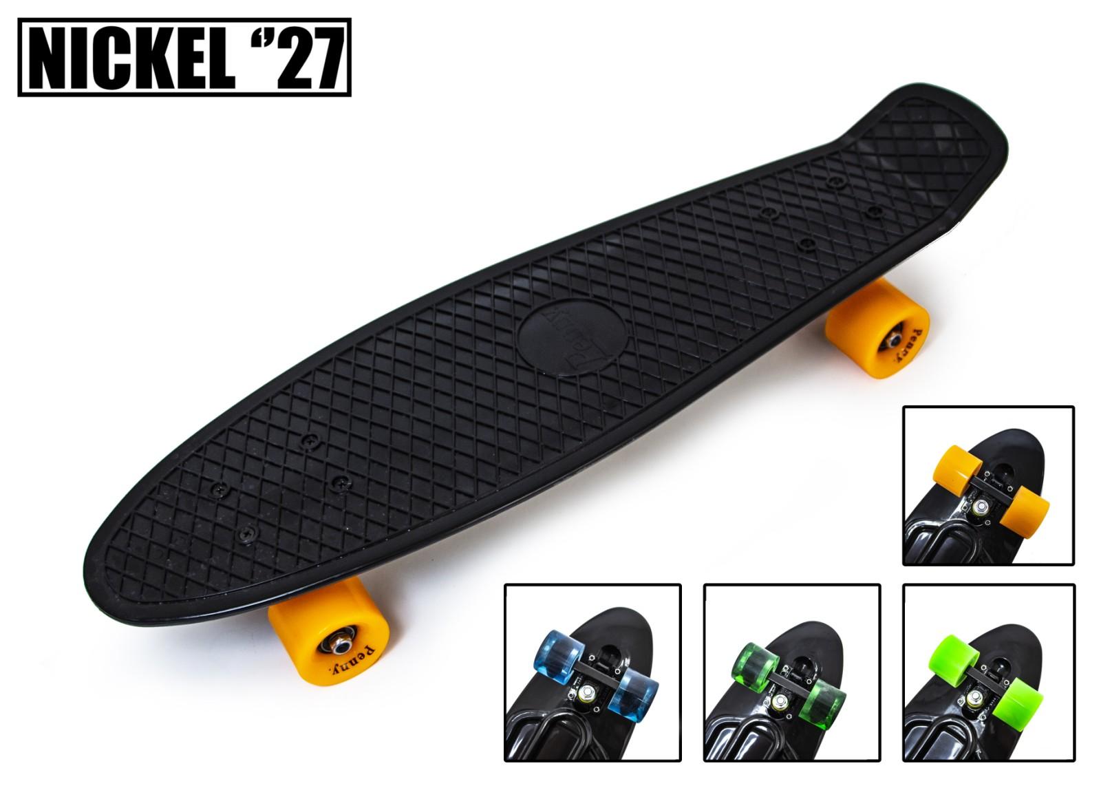 

Скейтборд Пенни борд Penny Board NICKEL 27 " FISH BLACK Матовые колеса (SD 337686967)