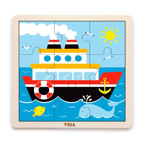 

Дерев'яний пазл Viga Toys Кораблик, 9 ел. (51445)