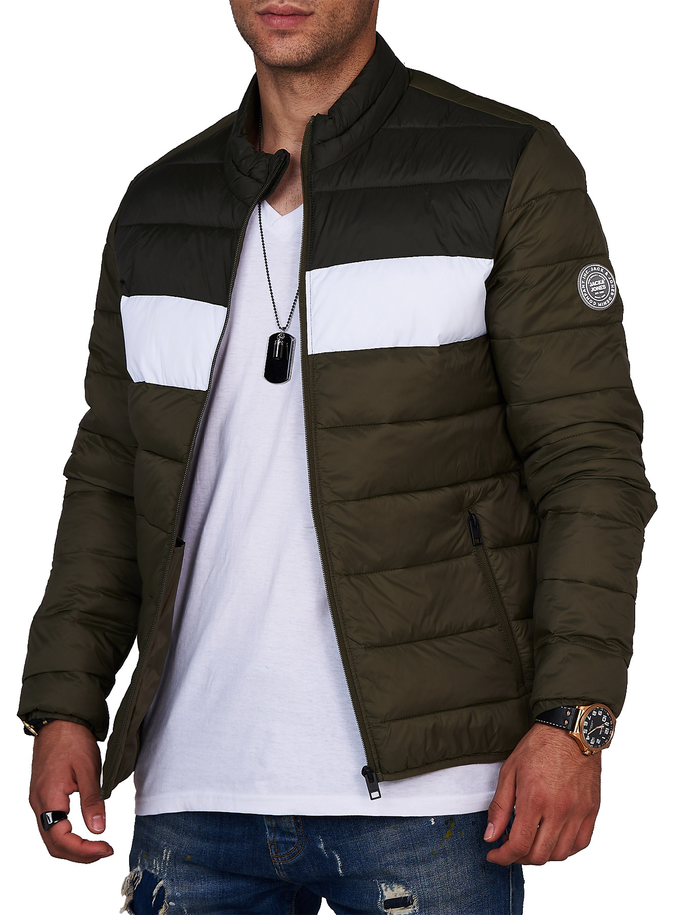 

Куртка Jack & Jones Olive Night/Blocking XL темно-оливковый