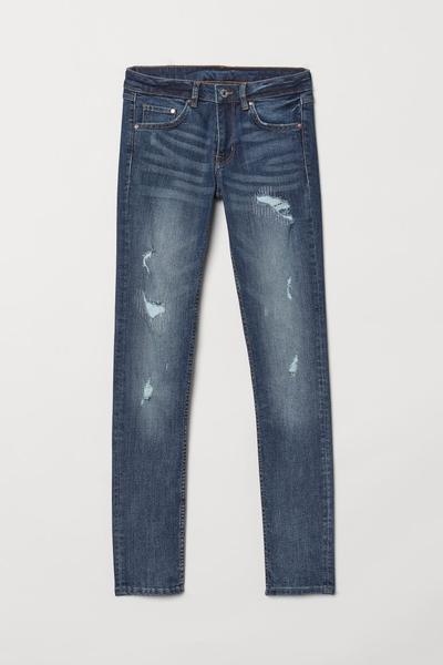 

Джинсы Skinny Low H&M 25/30 (160/64А) Голубой деним/Trashed