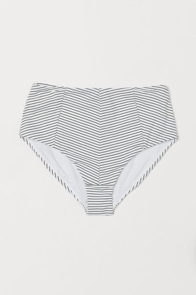 

Плавки бикини с высокой талией H&M 40 (170/100) Белый/Черная полоска