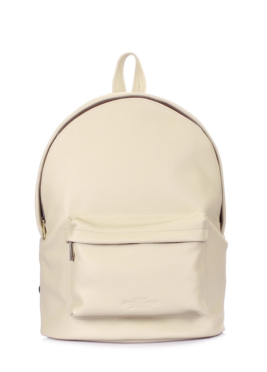 

Кожаный бежевый рюкзак Poolparty backpack-leather-beige
