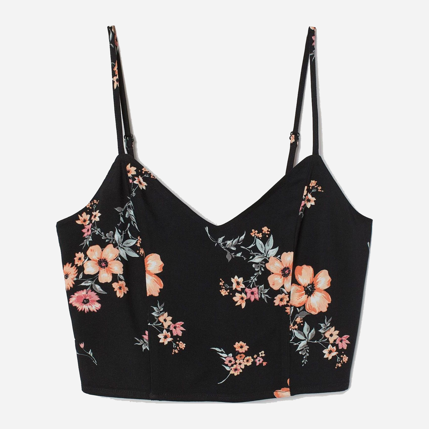 

Топ H&M 1103-7432050 36 Черный цветы