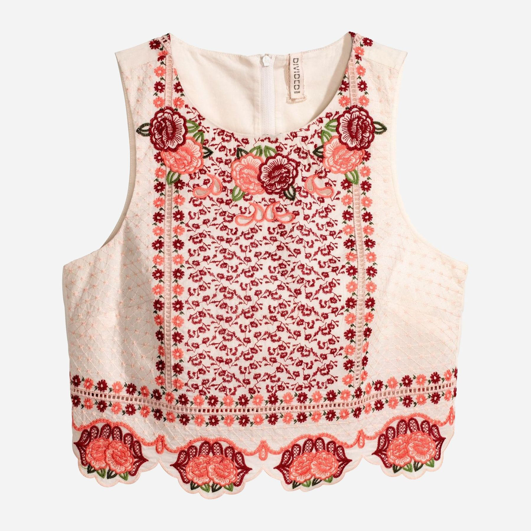 

Топ H&M 1512-4070594 38 Белый цветы