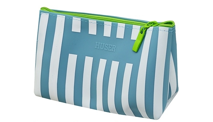 

Косметичка силиконовая Полоски Голубая 149-14625437