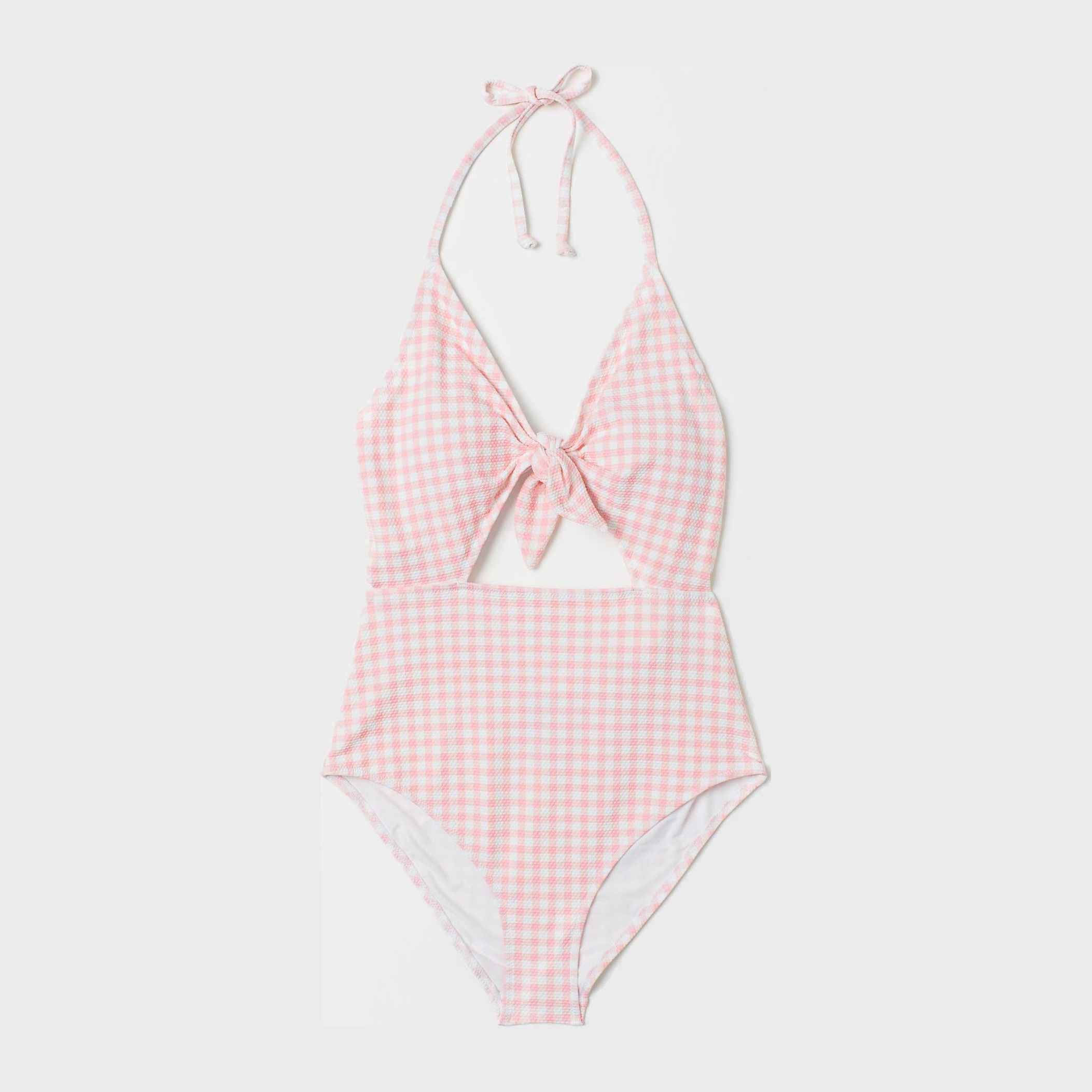 

Купальник слитный женский H&M 1903-7266101 48 Розовый клетка