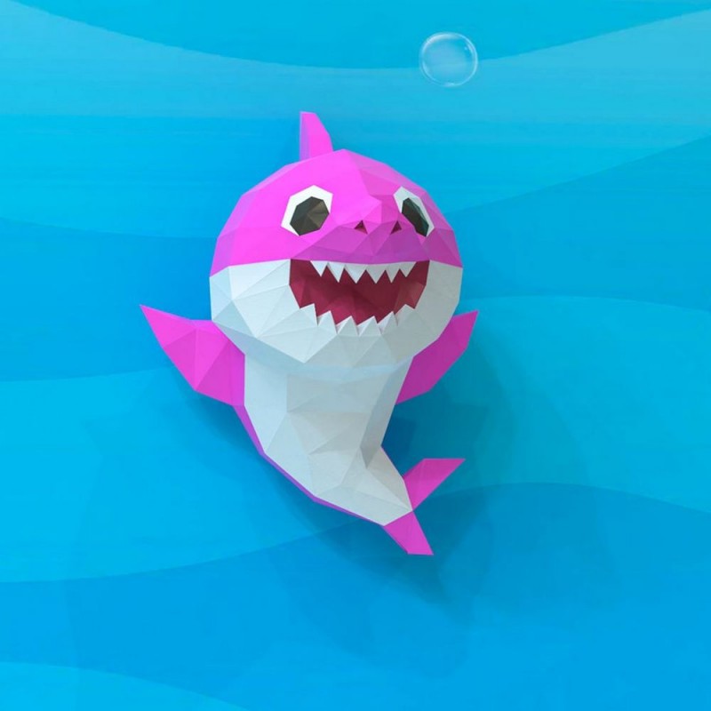 

Набор для создания 3D фигуры оригами papercraft Акулёнок Papercraft