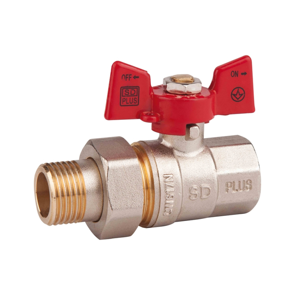 

Кран шаровой "Американка" SD Plus 3/4" ВН прямой SD220NW20PN40