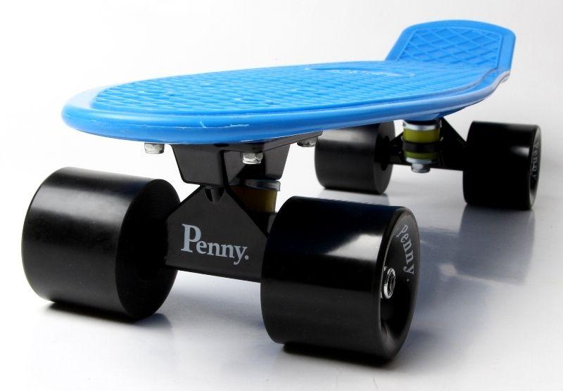 

Скейт Penny Board 22 Синий цвет. Черные Матовые колеса. Пенни борд