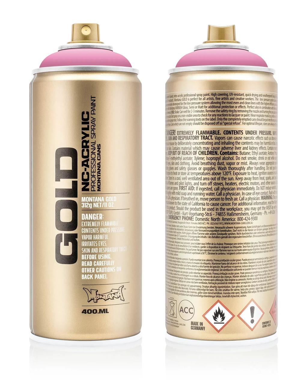 

Краска Montana Gold S4000 Розовый шок 400 мл (Pink Light) (285660)
