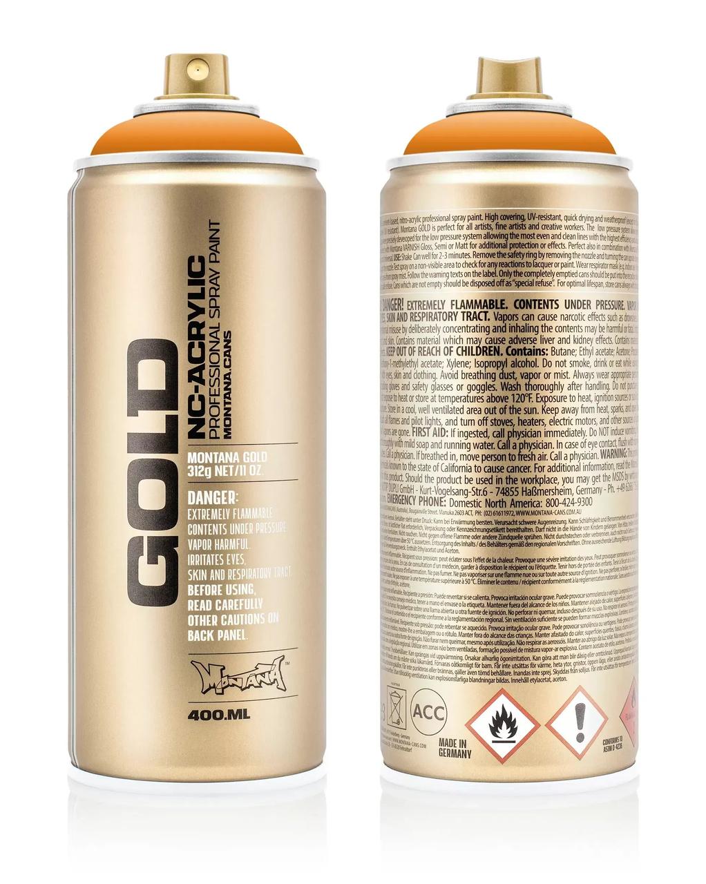 

Краска Montana Gold 2050 Оранжина 400 мл (Orangina) (284250)