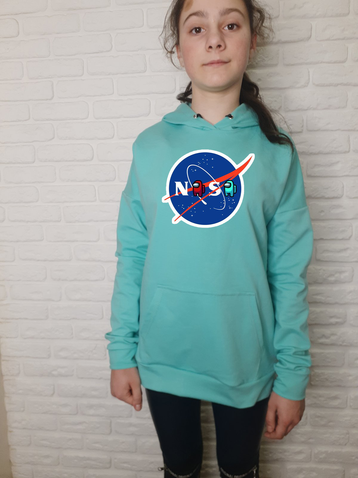 

Худи для девочек ArtSvet амонг ас наса (Among Us Nasa) Бирюзовый 140 см NSCTBI