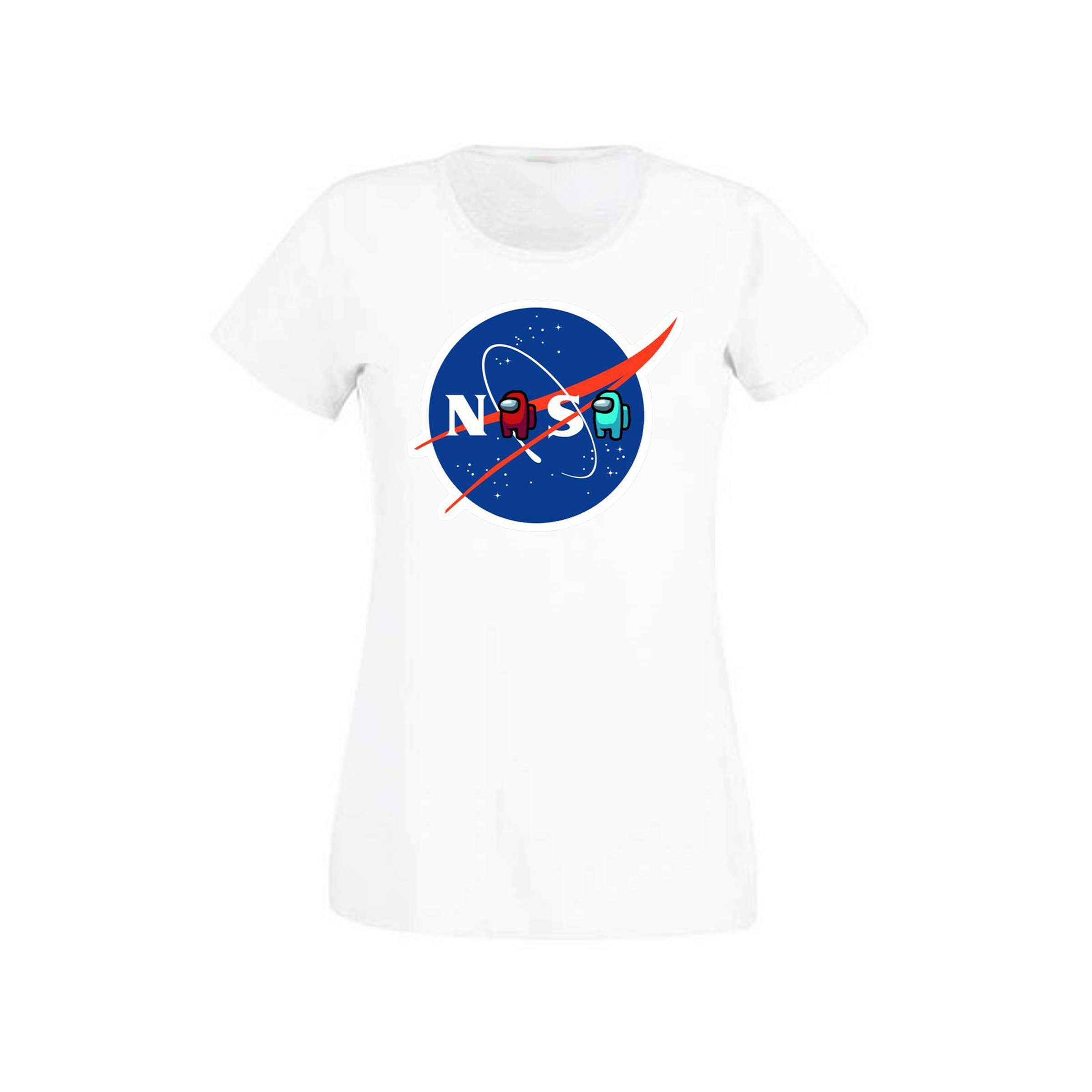 

Футболка женская ArtSvet Амонг АС Наса (Among US NASA) Белый 2XL ZHFNAAART