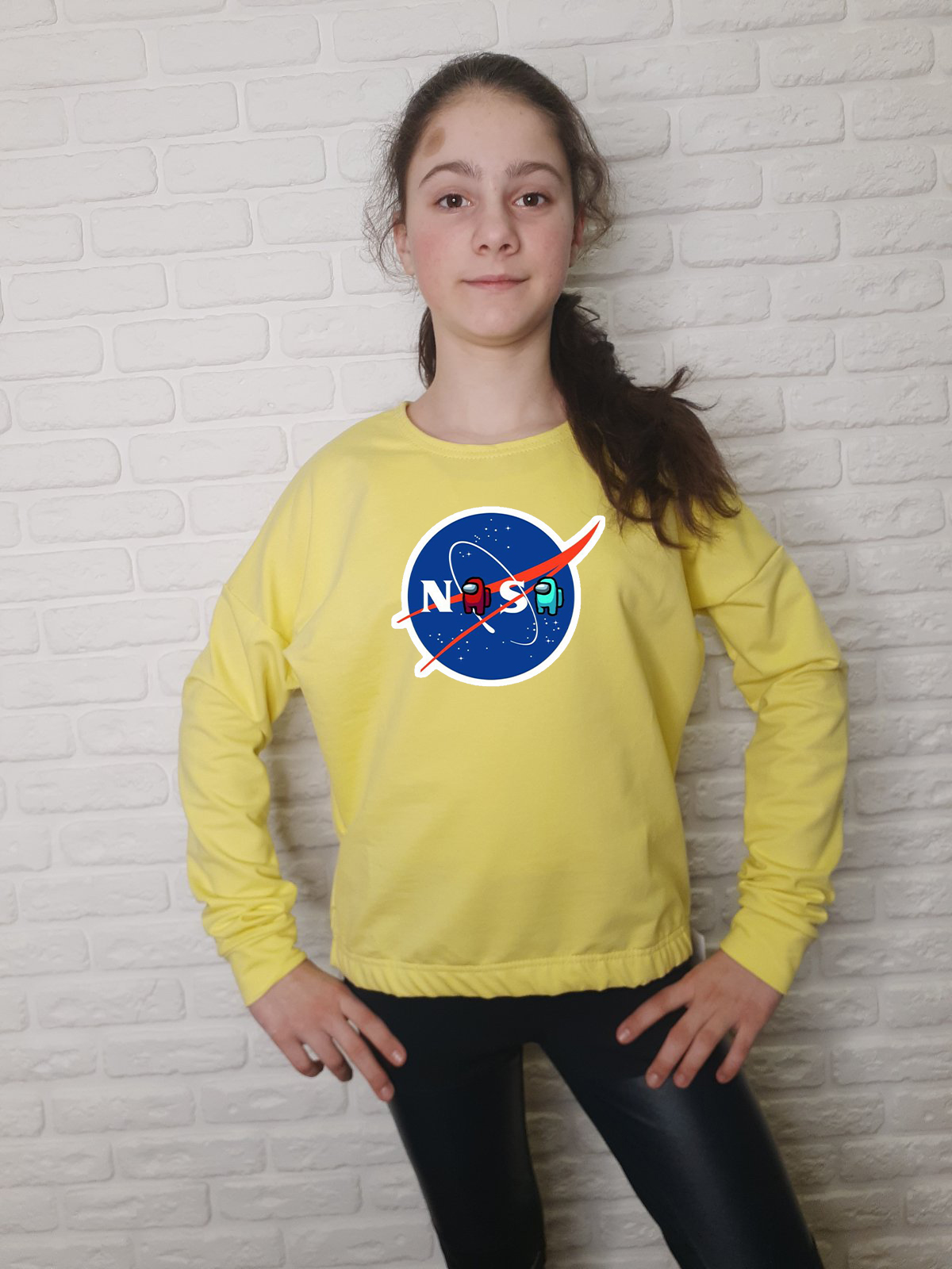 

Свитшот для девочек ArtSvet амонг ас наса (Among Us Nasa) Желтый 164 см NSCTZH