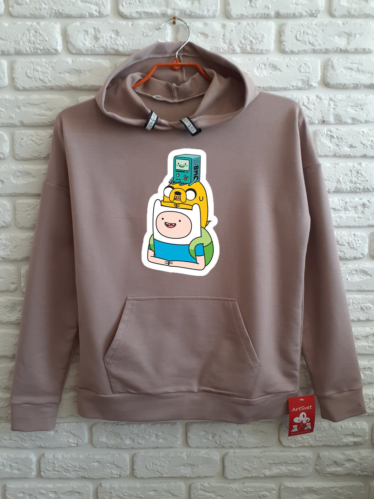 

Худи для мальчиков ArtSvet Finn Jake BMO Бежевый 140 см MBMOCTKF