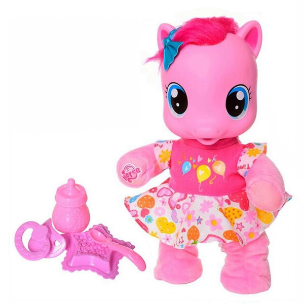 

Пони интерактивная игрушка Lucky Star Pony 28 см говорит на английской языке Розовый (4791163)