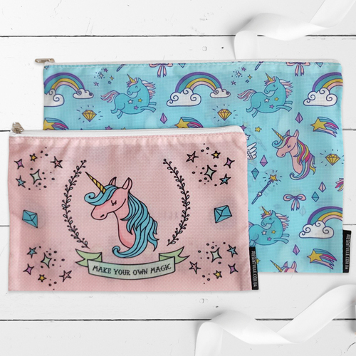 

Косметички Double Presentville Make your own magic (единороги) (2 шт)