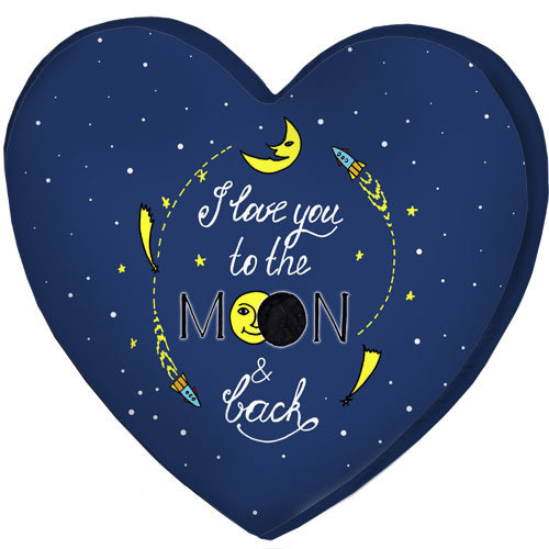 

Подушка сердце 3D Presentville I love you to the moon and back 40х40х7,5 см